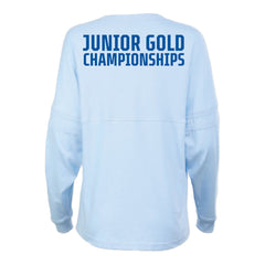 2023 Junior Gold Championships Spirit Jersey in Light Blue - Back View