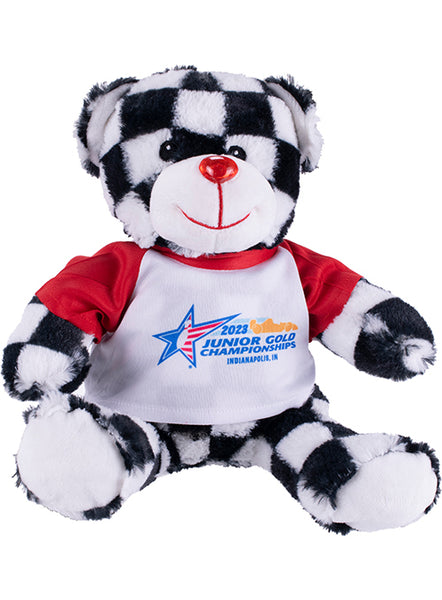 2023 Junior Gold Championships Checkered Flag Bear