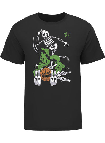 Bowling Skeleton Glow In the Dark T-shirt -Front