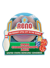 2023 Open Championships Spinning Reno Magnet in Multicolor - Front View, Spinning