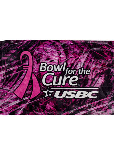 Bowl for the Cure® Stripes Towel in Pink and Black - Front View