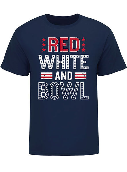 Red, White, and Bowl Navy T-Shirt - Front View