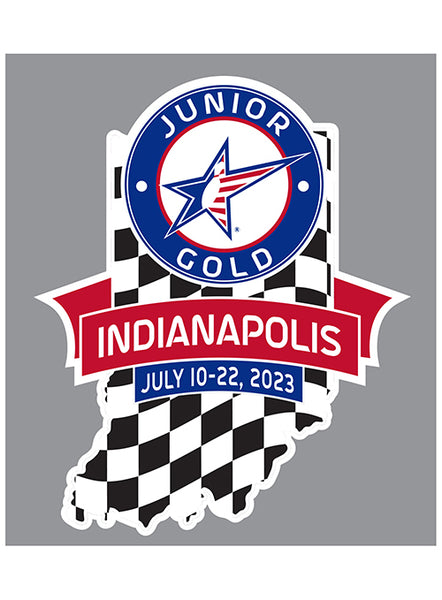 2023 Junior Gold CHampionships Indiana Outline Emblem