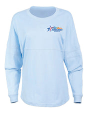 2023 Junior Gold Championships Spirit Jersey in Light Blue - Front View