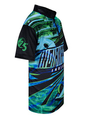 2023 Junior Gold Youth Sublimated Green Indianapolis City Jersey in Black and Green - Right Side View