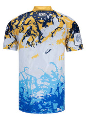 2023 Junior Gold Adult Sublimated Yellow and Blue Jersey - Back View
