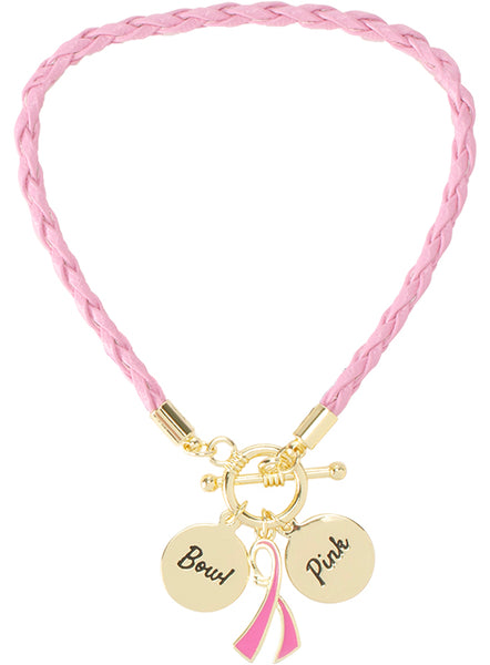Bowl for the Cure® Pink Cord Charm Bracelet - Front View