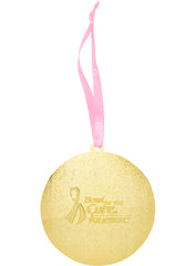 Bowl for the Cure® Pink & Gold Ornament - Back View