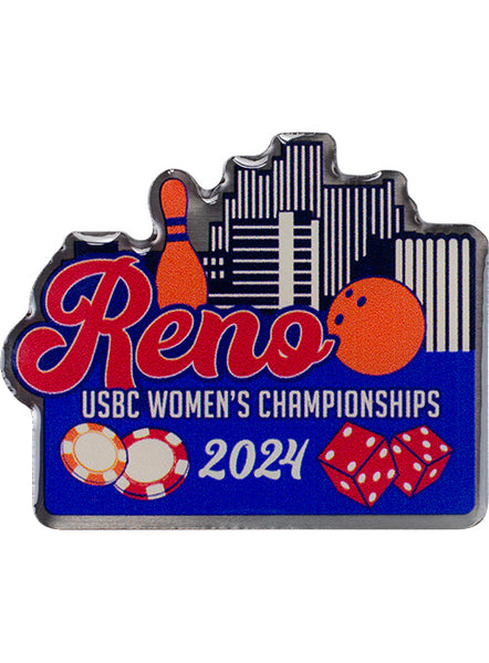 2024 Women's Championships Reno Skyline Hatpin - Front View