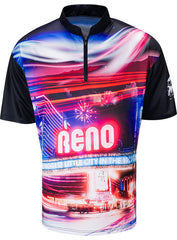 2024 Women's Championships Sublimated Reno Jersey in Red, Black, and Blue - Front View