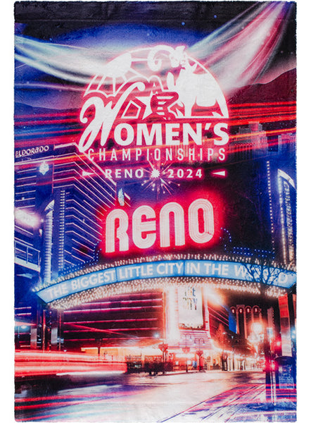 2024 Women's Championships Reno Sign Sublimated Towel - Front View