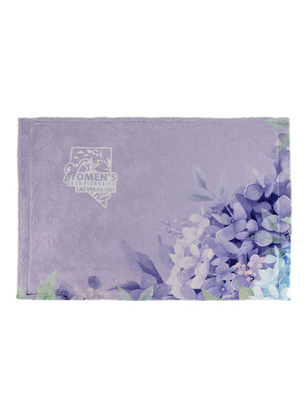 2025 Women's Championships Purple Floral Sublimated Towel