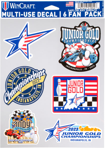 2023 Junior GOld Championships Multi- Use Decals