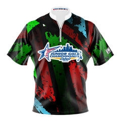 2024 Junior Gold Championships Adult Sublimated Distressed Stripes Jersey - Front View