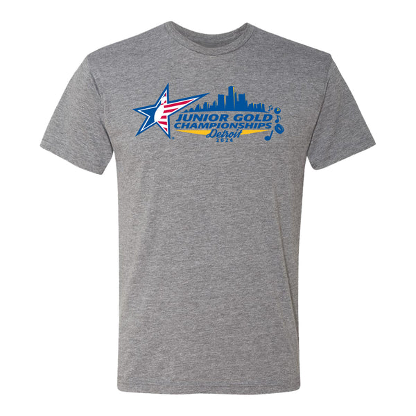 2024 Junior Gold Championships U12 Participant T-Shirt - Front View