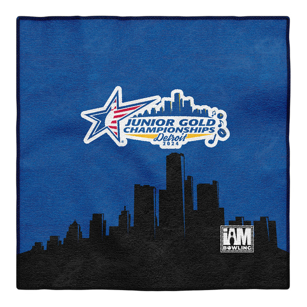 2024 Junior Gold Championships Blue Sublimated Towel - Front View