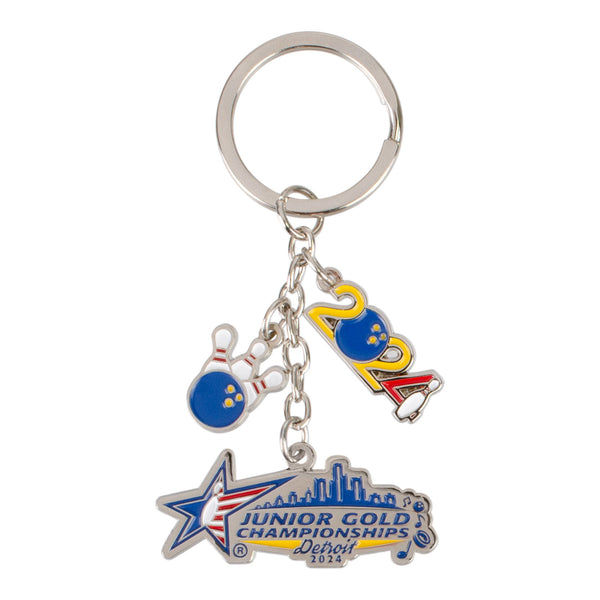 2024 Junior Gold Championships Charm Keychain - Front View