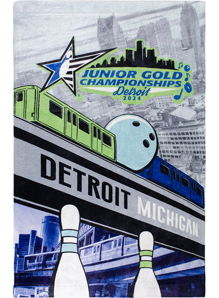 2024 Junior Gold Championships Detroit Sublimated Towel - Front View