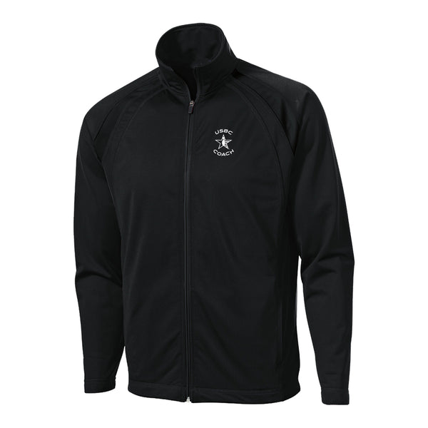 USBC Coach Black Full-Zip Track Jacket - Front View