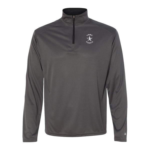 USBC Coach Graphite Quarter-Zip Pullover - Front View