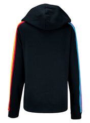 USBC Ladies Rainbow Bowling Pin Jacket in Black - Back View