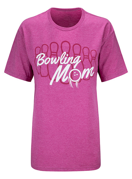 Layered Pin Bowling Mom T-Shirt - Front View