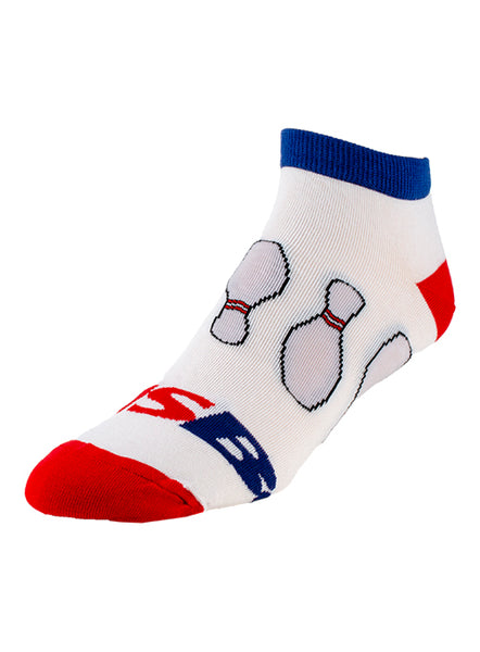 USBC Bowling Pin Ankle Socks - Front Left View