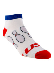 USBC Bowling Pin Ankle Socks - Front Right View