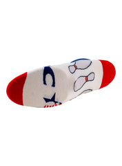 USBC Bowling Pin Ankle Socks - Bottom View