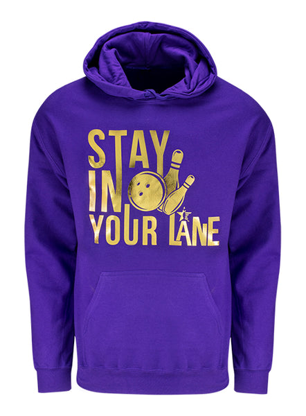 USBC "Stay in Your Lane" Purple Hoodie - Front View