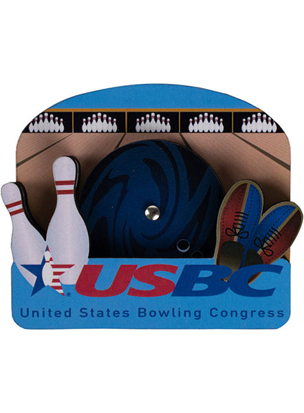 USBC Bowling Ball Spinning Magnet - Front View