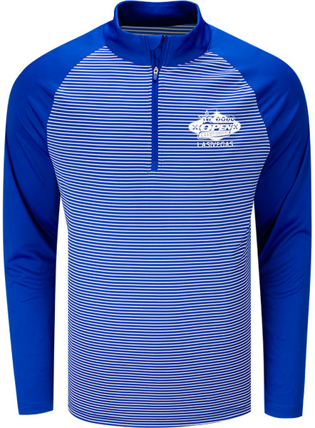 2024 Open Championships Royal Quarter Zip in Royal Blue and White - Front View