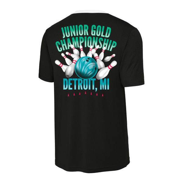 2024 Junior Gold Championships Pinsplash Performance T-Shirt - Back View