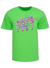 2023 Junior Gold Championships I'm So Good Your Mom Cheers For Me Shirt in Lime Green - Front View