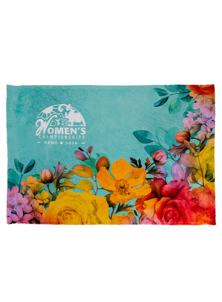 2024 Women's Championships Floral Sublimated Towel - Front View