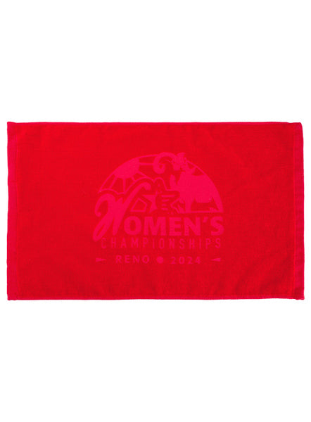 2024 Women's Championships Red Tonal Towel - Front View