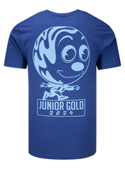 2024 Junior Gold Championships Smiley Face Blue T-Shirt - Back View