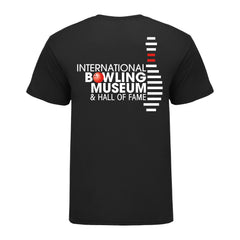 International Bowling Museum & Hall of Fame Logo Black T-Shirt - Back View