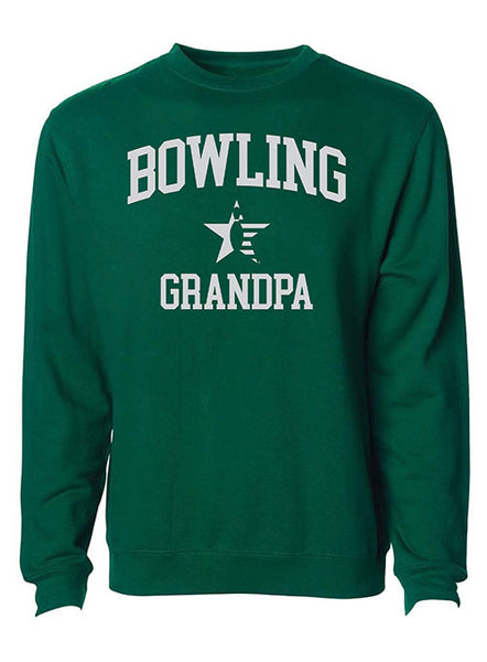 USBC Bowling Grandpa Green Crewneck Sweatshirt - Front View