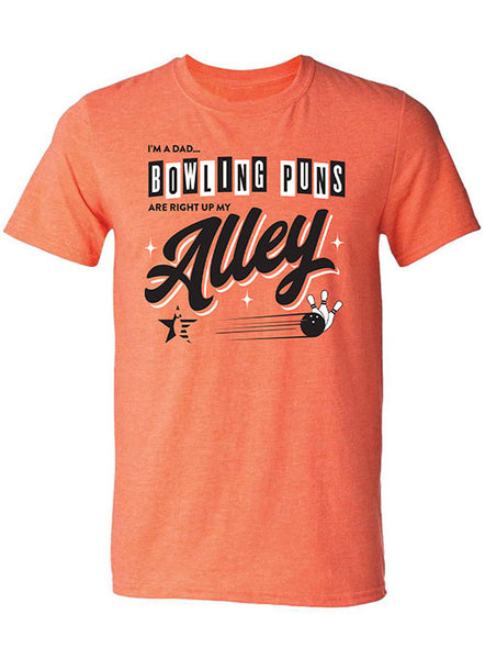 USBC Dad Bowling Pun Orange T-Shirt - Front View