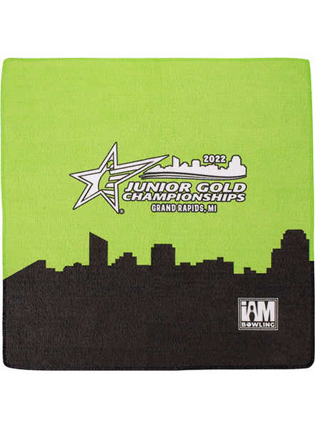 2022 Junior Gold Championships Green Towel - Front View