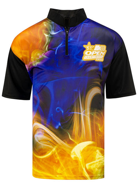 2023 Open Championships Sublimated Swirly Blue and Gold Jersey - Front View