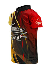 Junior Gold Championships TV Youth Jersey in Red & Yellow - Left Side View