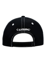 USBC Pinstar Performance Hat in Black and Dark Heather - Back View