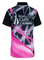 Ladies Bowl for the Cure® Swirl Jersey in Black, Pink and White - Back View