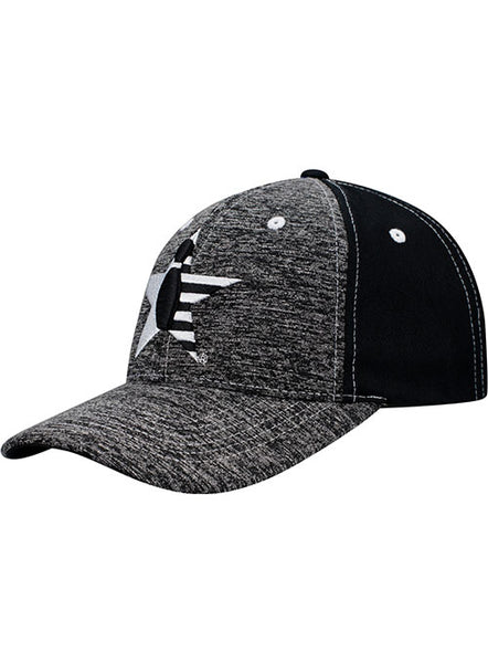 USBC Pinstar Performance Hat in Black and Dark Heather - Left Side View