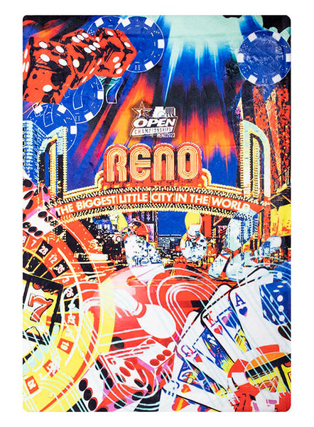 2023 Open Championships Casino Sublimated Towel - Front View