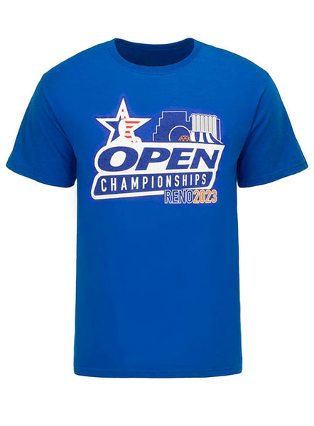 2023 Open Championships Blue Logo T-Shirt - Front View