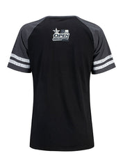 2023 Open Championships Ladies Black Varsity T-Shirt - Back View