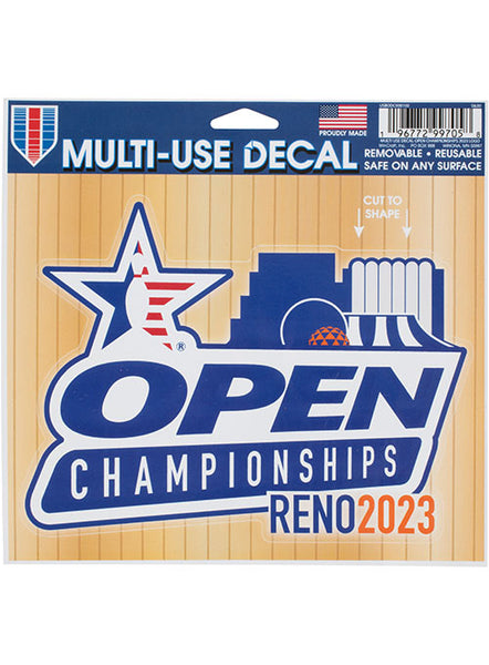 2023 Open Championships Multi-Use Decal in Blue and White - Front View